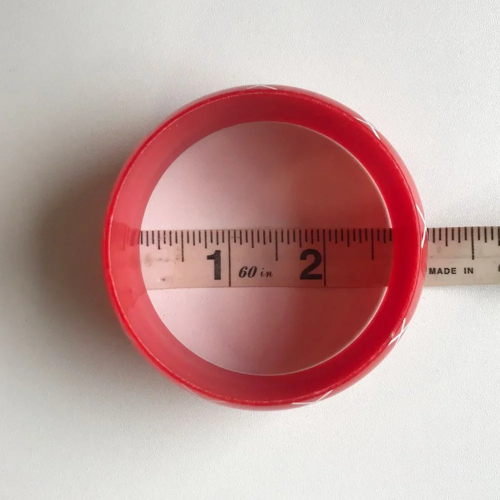 Vtg Red & White Bangle Bracelet - Picture 4 of 4
